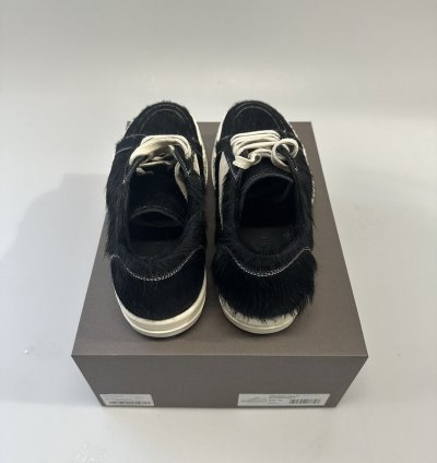 Rick Owen Mainline Vintage Low Top Pony Hair Sneaker