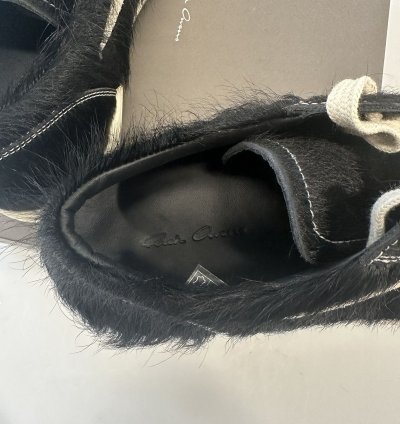 Rick Owen Mainline Vintage Low Top Pony Hair Sneaker
