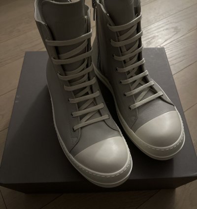 Rick Owen Pearl Milk HI Sneaker