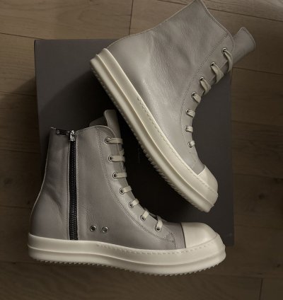 Rick Owen Pearl Milk HI Sneaker