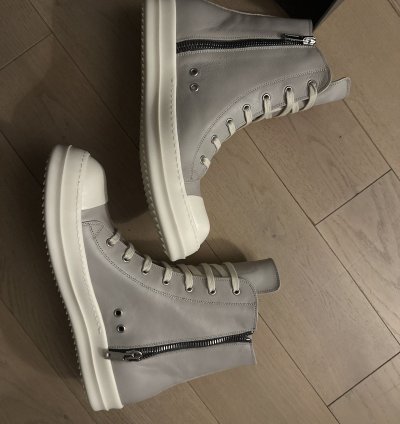 Rick Owen Pearl Milk HI Sneaker
