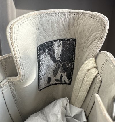 Rick Owen Pearl Milk HI Sneaker