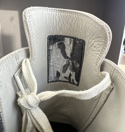Rick Owen Pearl Milk HI Sneaker
