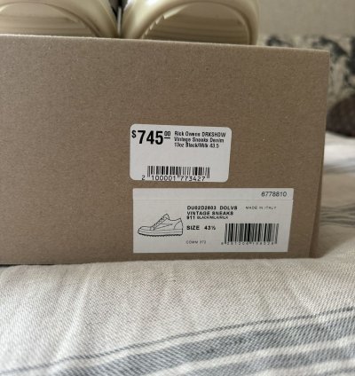 Rick Owen Vintage Sneaks Vans Black Milk