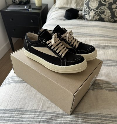 Rick Owen Vintage Sneaks Vans Black Milk