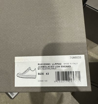 RICK OWENS - Jumbo Lace Low Black Milk