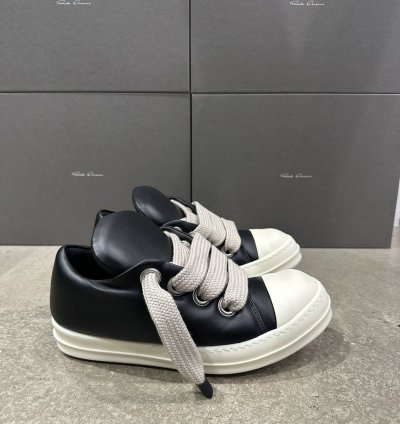 RICK OWENS - Jumbo Lace Low Black Milk