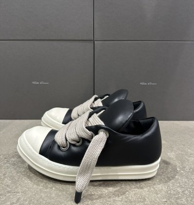 RICK OWENS - Jumbo Lace Low Black Milk