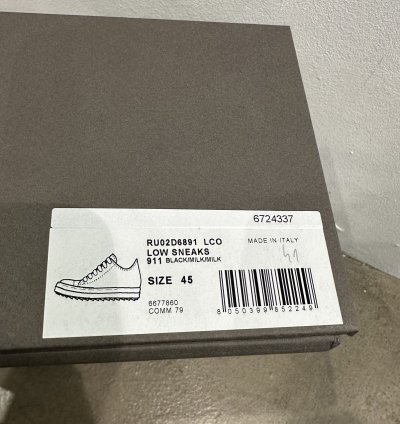 RICK OWENS - Low Sneaks Black Milk