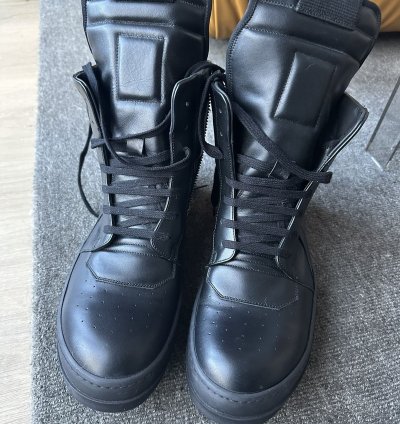 Rick Owens all black geo basket sz 43 nwb