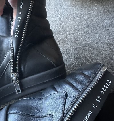 Rick Owens all black geo basket sz 43 nwb