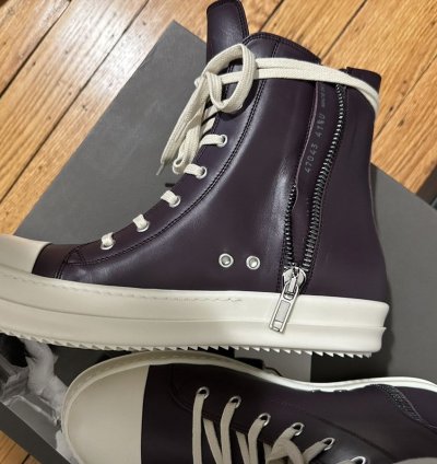 Rick Owens Amethyst Leather Ramones