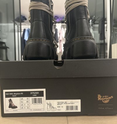 RICK OWENS and Dr Martens 1460 DMXL Megalace Ro