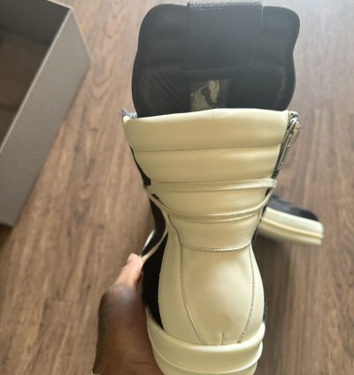 RICK OWENS Black Fur Sneakers