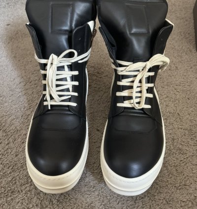Rick Owens Black Geobasket Sneakers
