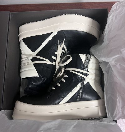 Rick Owens Black Mega Bumper Geobasket Sneakers