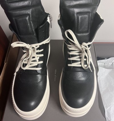 Rick Owens Black Mega Bumper Geobasket Sneakers