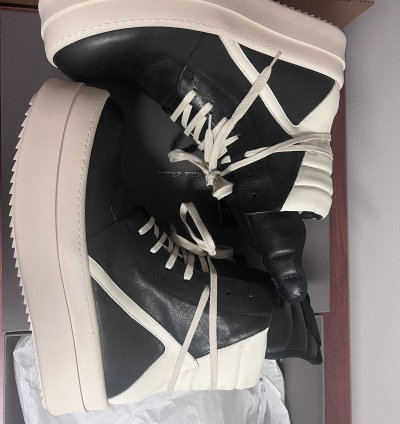 Rick Owens Black Mega Bumper Geobasket Sneakers