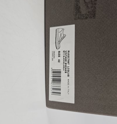 Rick Owens Black Milk Vintage Leather Sneakers New Size 42