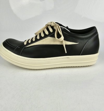 Rick Owens Black Milk Vintage Leather Sneakers New Size 42