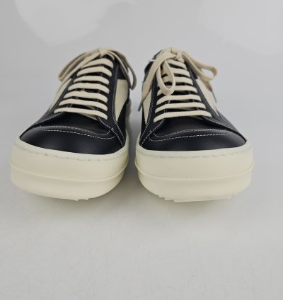Rick Owens Black Milk Vintage Leather Sneakers New Size 42