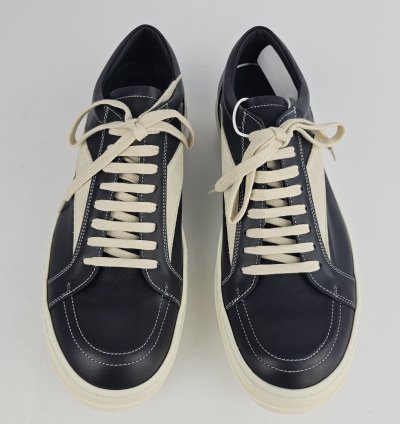 Rick Owens Black Milk Vintage Leather Sneakers New Size 42