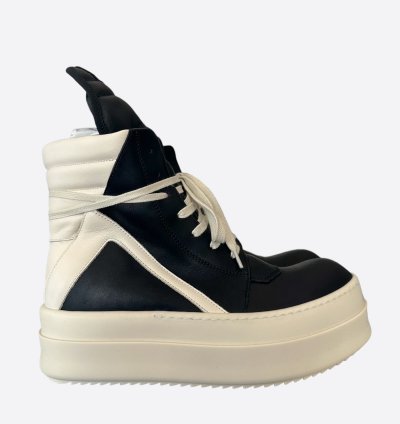 Rick Owens Black White Mega Bumper Geobaskets