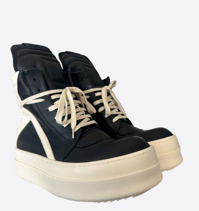 Rick Owens Black White Mega Bumper Geobaskets