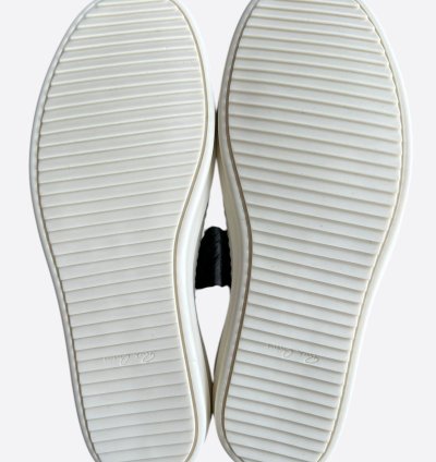 Rick Owens Black White Ponyhair High Top Sneakers