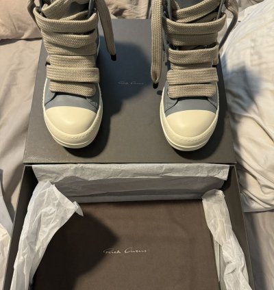 Rick Owens Blue Porterville Jumbolaced Sneakers
