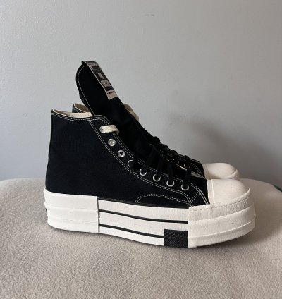 Rick Owens Converse DBL DRKSTAR Hi in Black