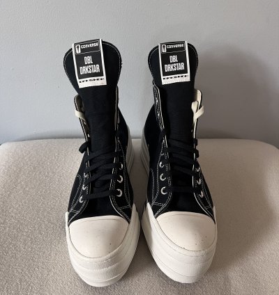 Rick Owens Converse DBL DRKSTAR Hi in Black