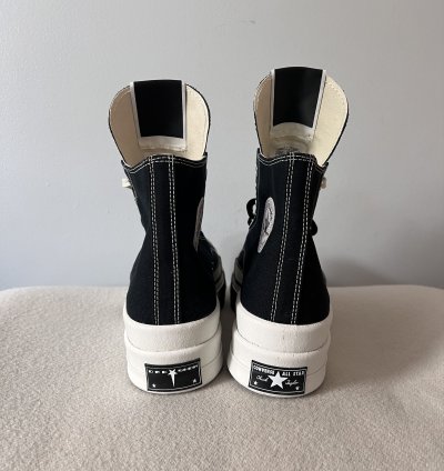 Rick Owens Converse DBL DRKSTAR Hi in Black
