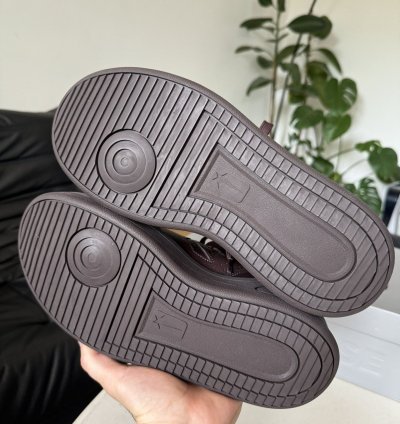 RICK OWENS CONVERSE TURBOWPN DARK BROWN LEATHER SNEAEKERS HI