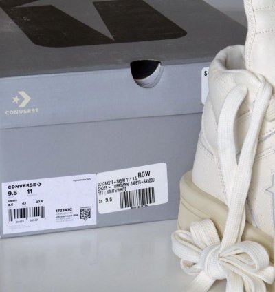 Rick Owens Converse TURBOWPN DRKSHDW Egret Cream White
