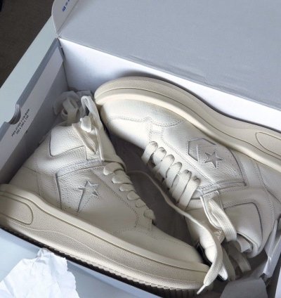 Rick Owens Converse TURBOWPN DRKSHDW Egret Cream White