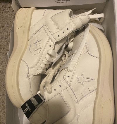 Rick owens cream TURBOWPN converse Mid