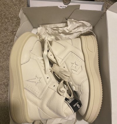 Rick owens cream TURBOWPN converse Mid