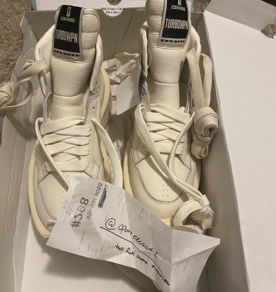 Rick owens cream TURBOWPN converse Mid