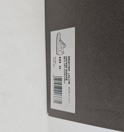 Rick Owens Dirty Acid Milk Vintage Low Top Sneakers New 44