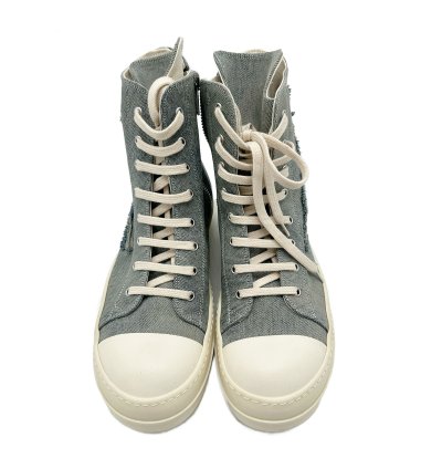 RICK OWENS DISTRESSED BLUE DENIM RAMONE DRKSHDW