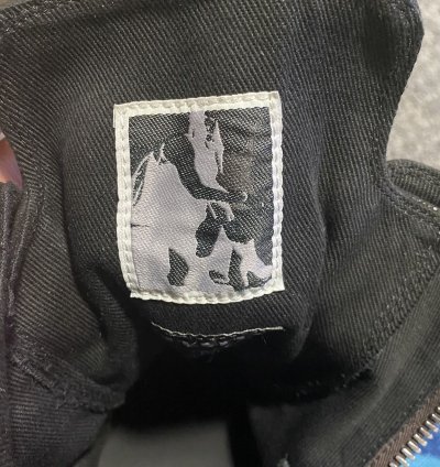 RICK OWENS DRKSHDW Black Foil Slash Hi-Top Ramones