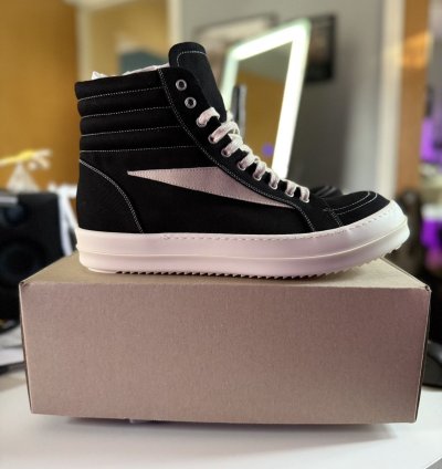 RICK OWENS DRKSHDW Black Porterville High Vintage Sneakers