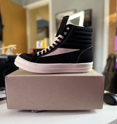 RICK OWENS DRKSHDW Black Porterville High Vintage Sneakers