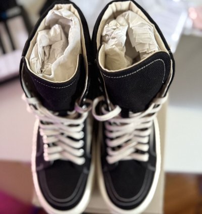 RICK OWENS DRKSHDW Black Porterville High Vintage Sneakers
