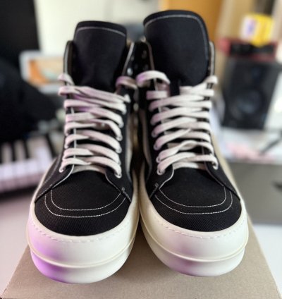RICK OWENS DRKSHDW Black Porterville High Vintage Sneakers