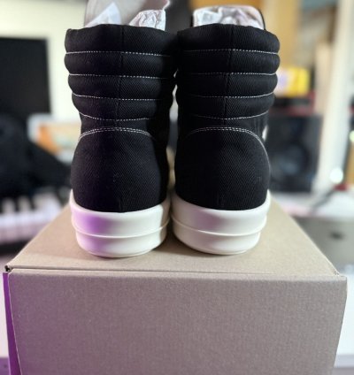 RICK OWENS DRKSHDW Black Porterville High Vintage Sneakers