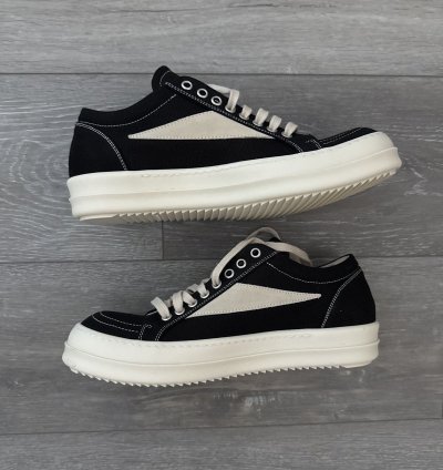 Rick Owens DrkShdw Black Vintage Sneakers black milk milk