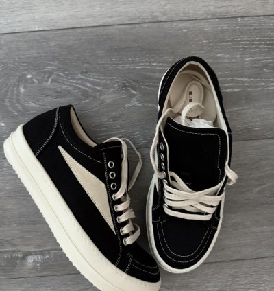 Rick Owens DrkShdw Black Vintage Sneakers black milk milk