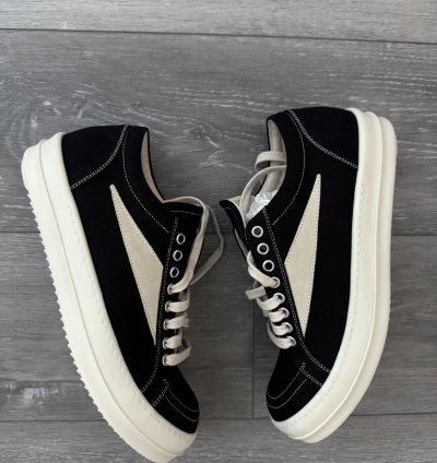 Rick Owens DrkShdw Black Vintage Sneakers black milk milk